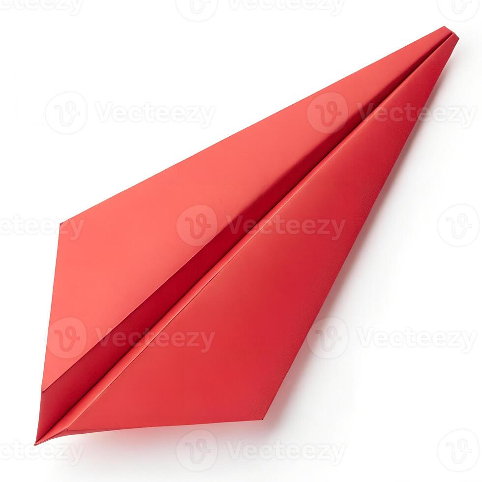 Simple Red Paper Airplane photo