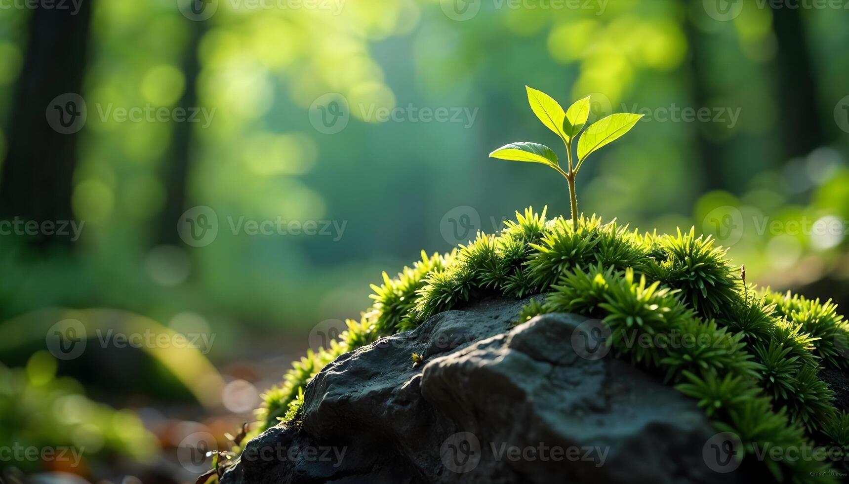 New Life Emerging in a Forest Setting photo