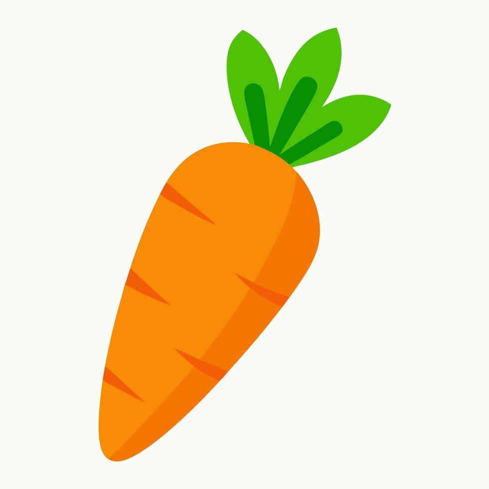Fresh Orange Carrot Vibrant Veggie Icon Simple Design vector