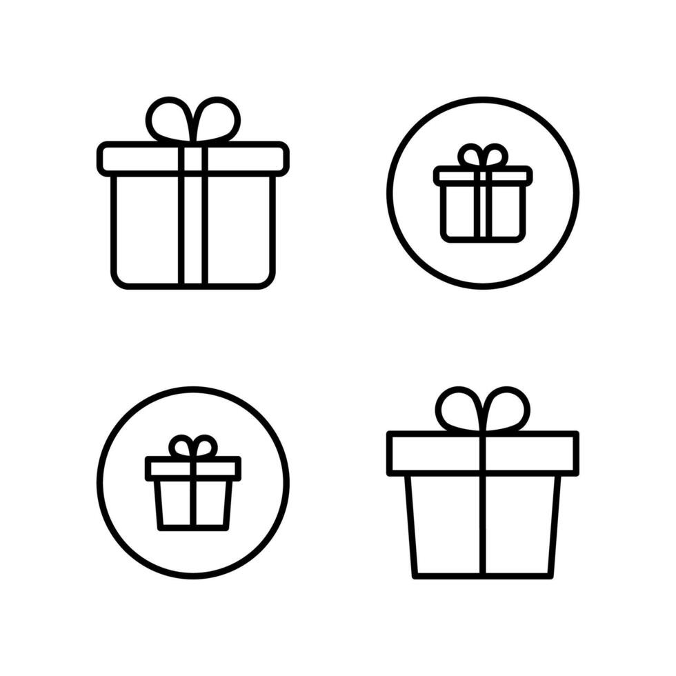 Gift box icon set. Gift box icon. Box icon. vector
