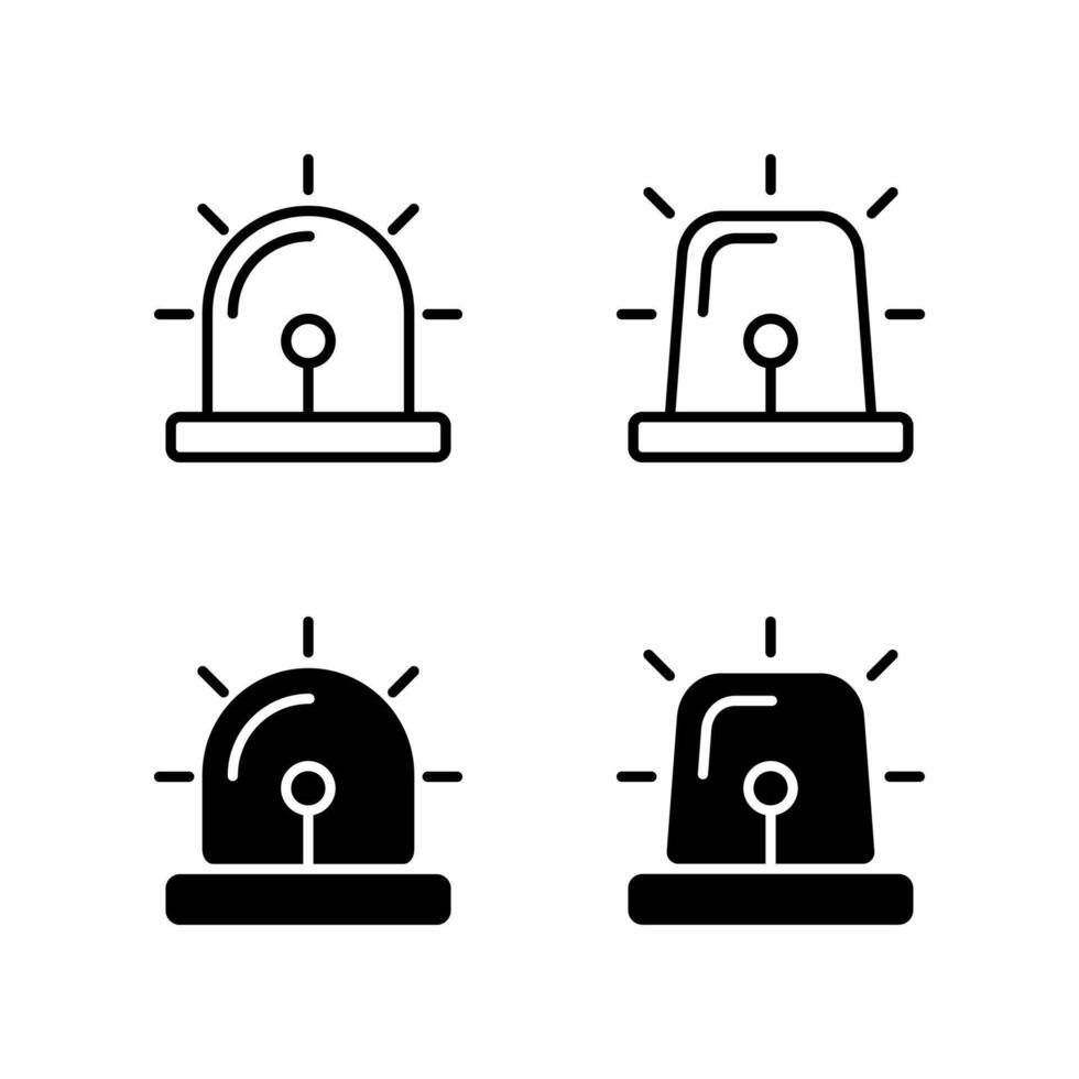 Siren icon set. Warning icon set. vector