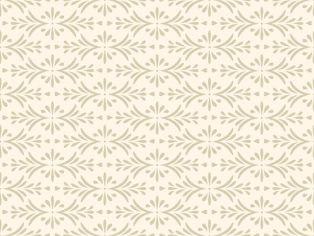 elegant seamless pattern with delicate traditional damask or paisley design. Subtle beige background for textile prints, wallpapers, and packaging vector