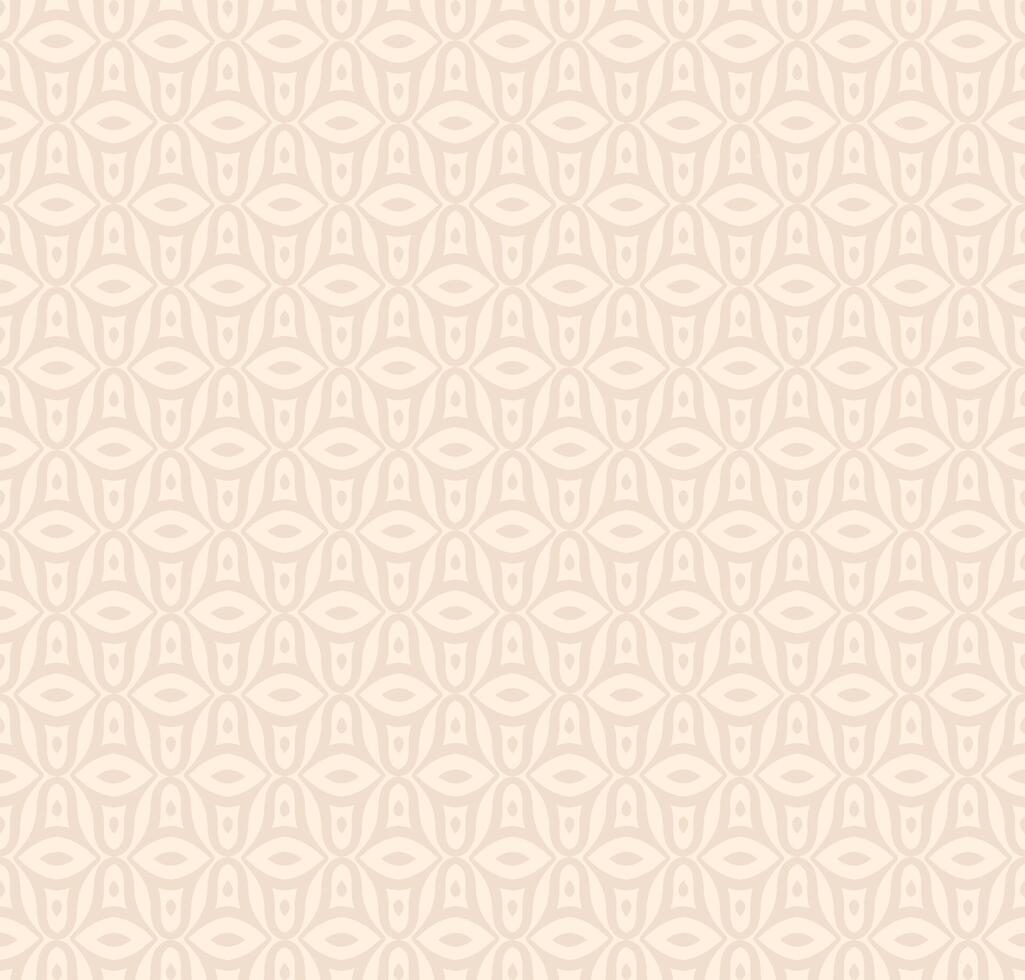 Elegant seamless pattern with beige geometric design. Subtle ornate background in Art Deco or Moorish tilework style for textiles, wallpaper, and packaging vector