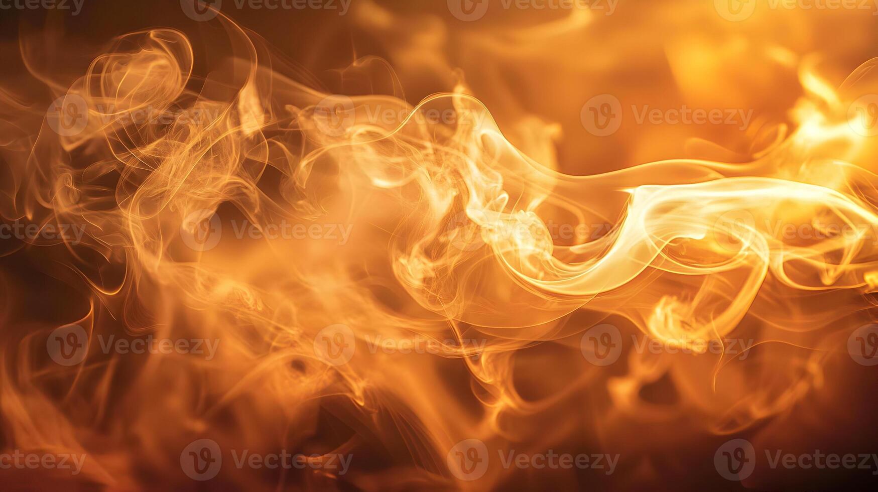 Gentle Smoke Curves Rising in Warm Hues photo