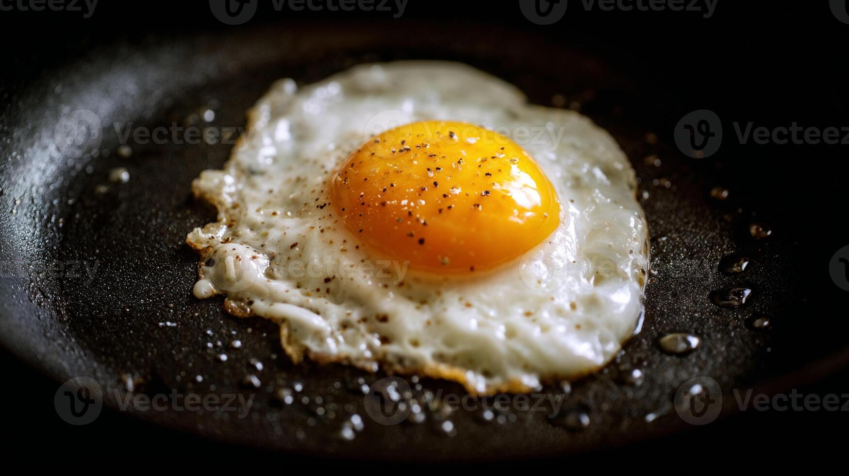 Cooking a Sunny Side up Egg in a Frying Pan photo