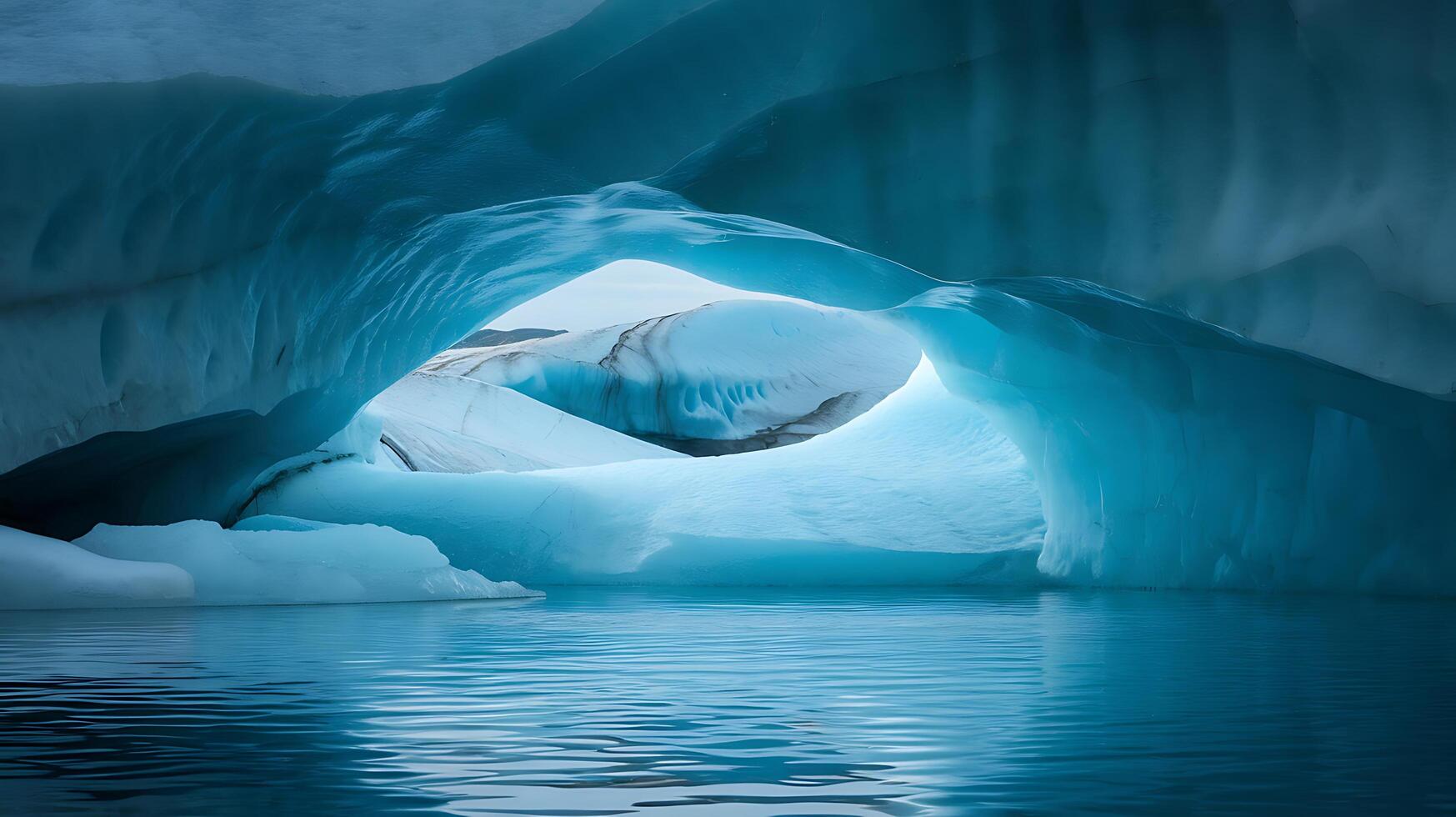 An iceberg is seen in the water photo