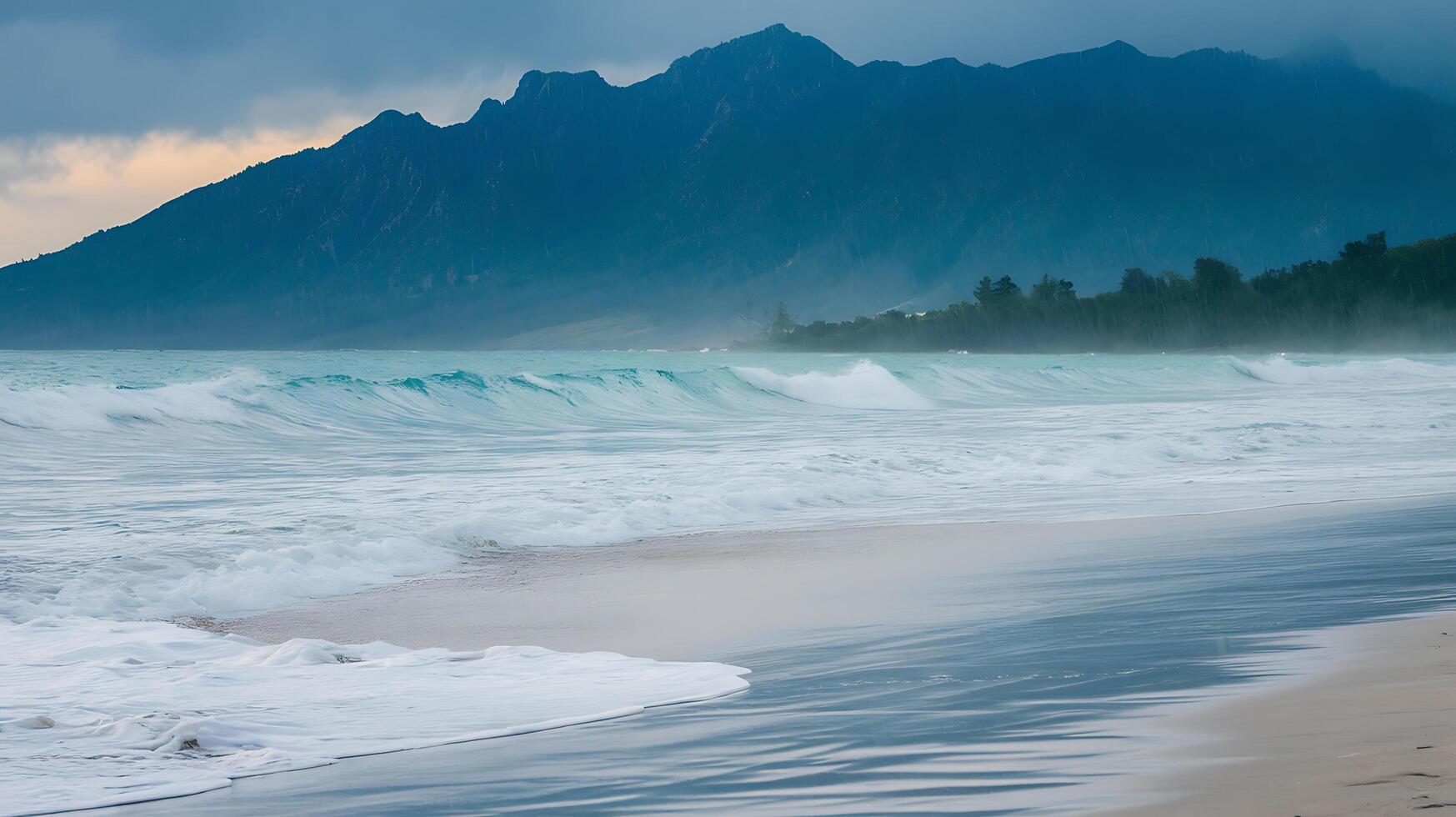 A person walking on the beach photo