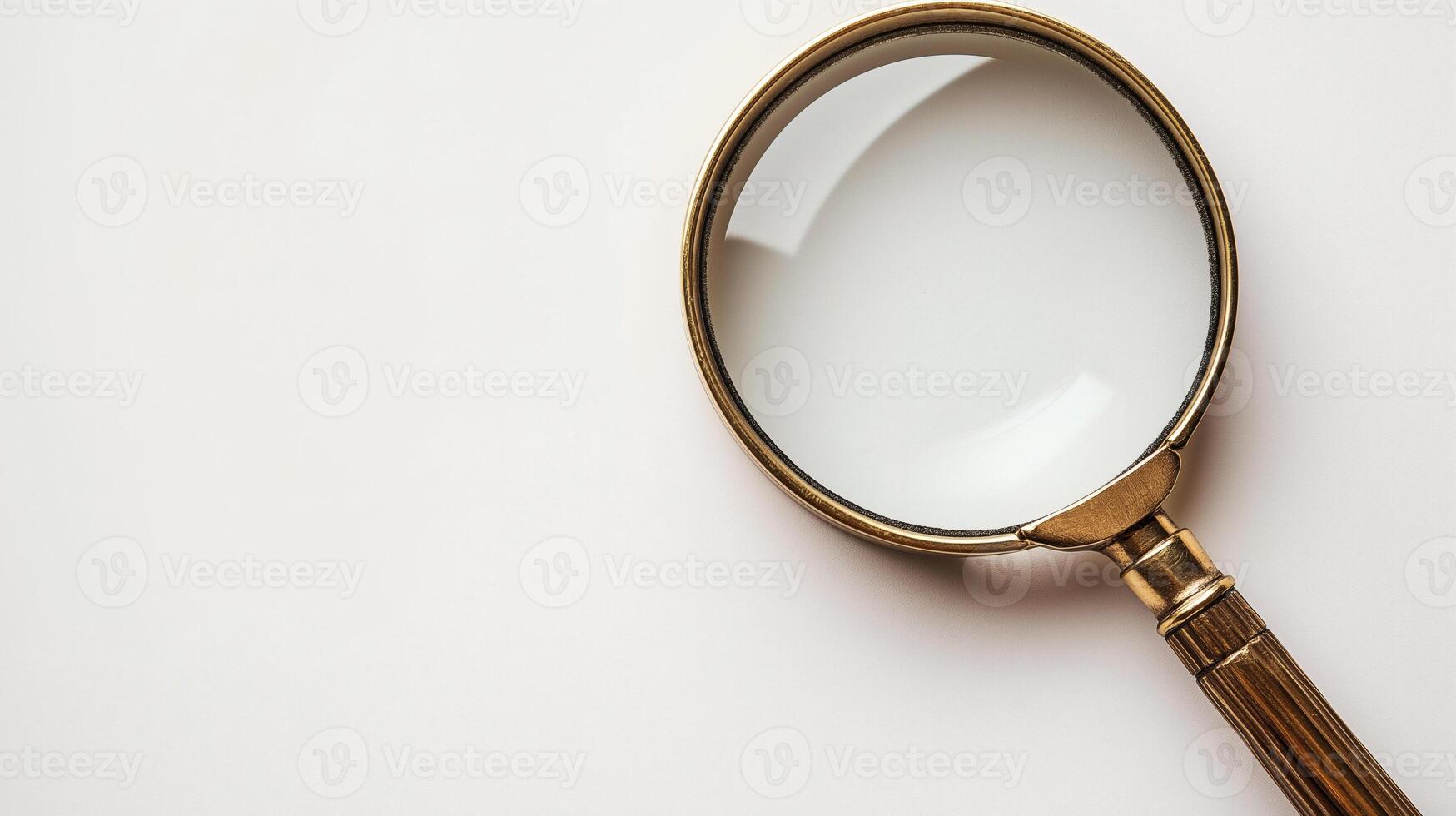 Classic Magnifying Glass on White Background photo