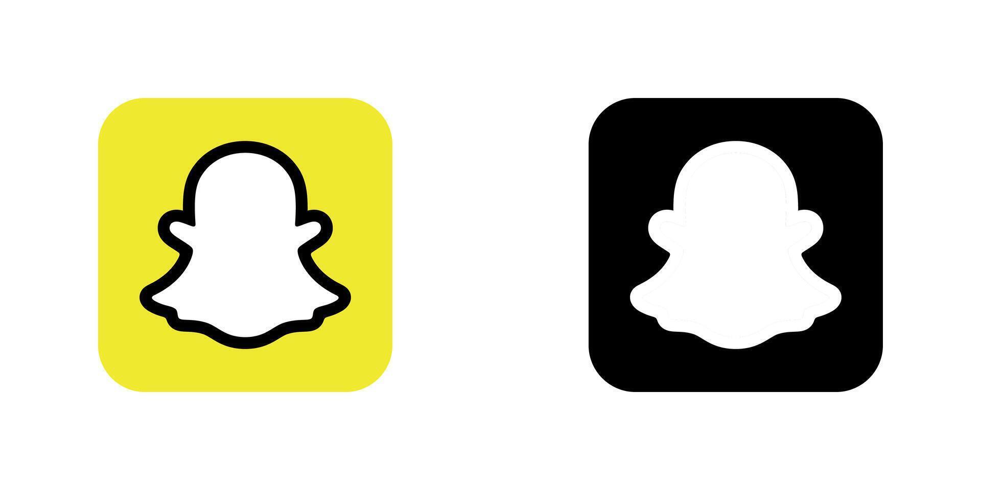 Snapchat Logo Bundle Icon Snapchat App Editable SVG Transparent Background Premium Social Media Design for Digital Download vector