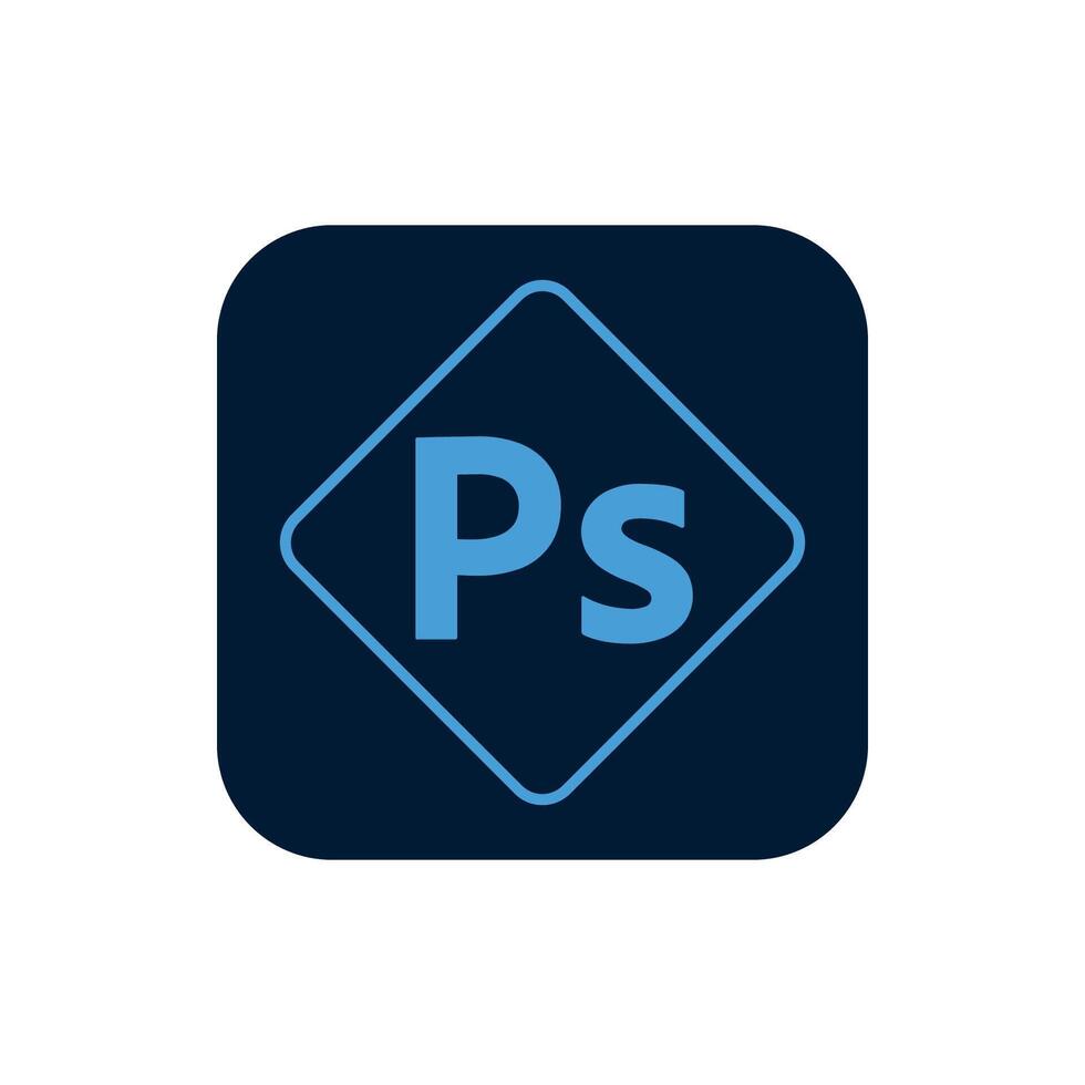 Adobe Photoshop Express Icon, App Logo Editable Premium Social Media Design for Digital Download vector