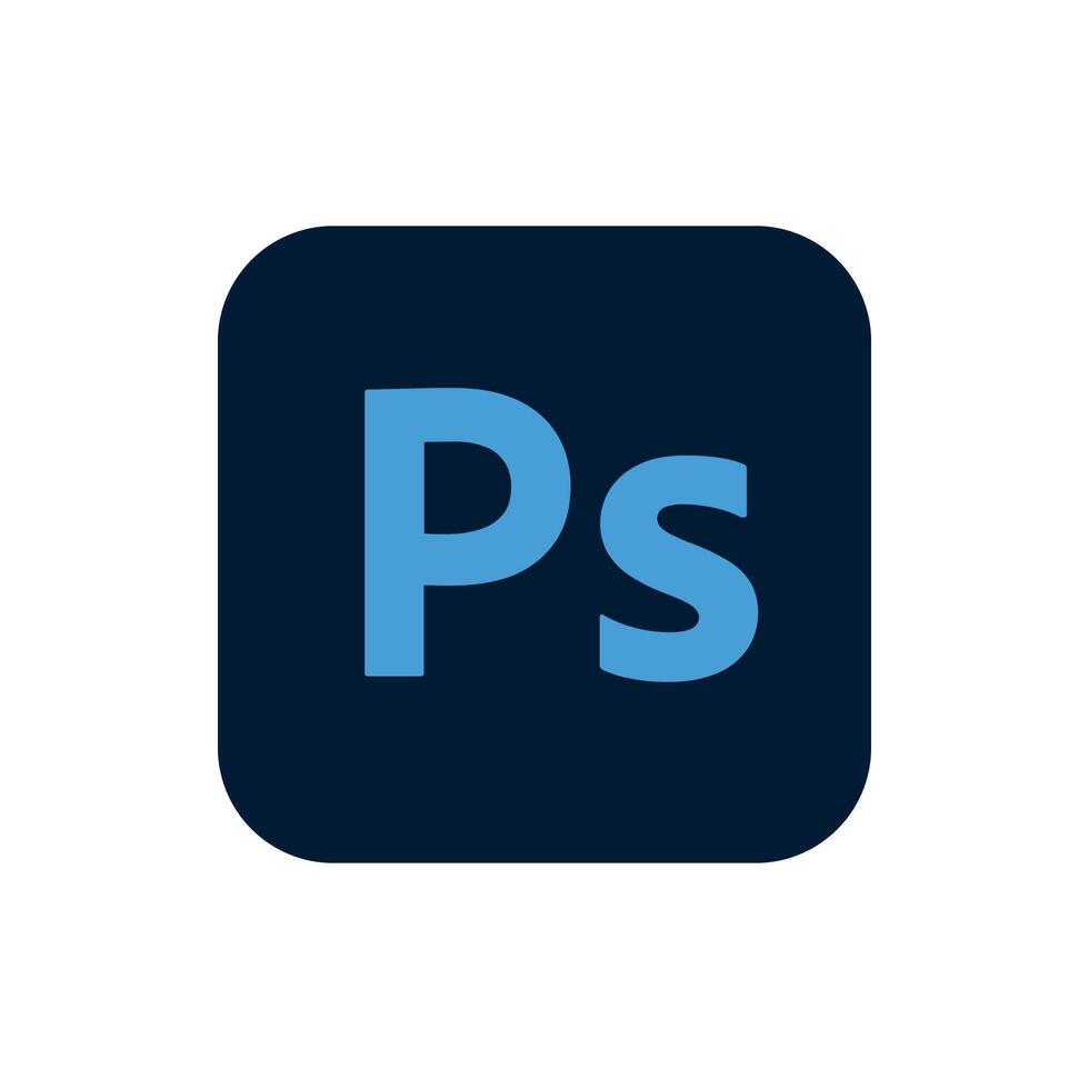 Adobe Photoshop CC Icon, App Logo Editable Premium Social Media Design for Digital Download vector