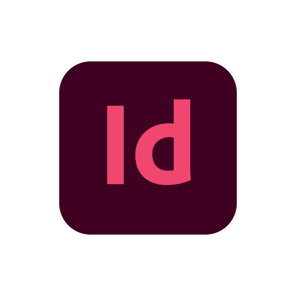 Adobe Indesign CC Icon, App Logo Editable Premium Social Media Design for Digital Download vector