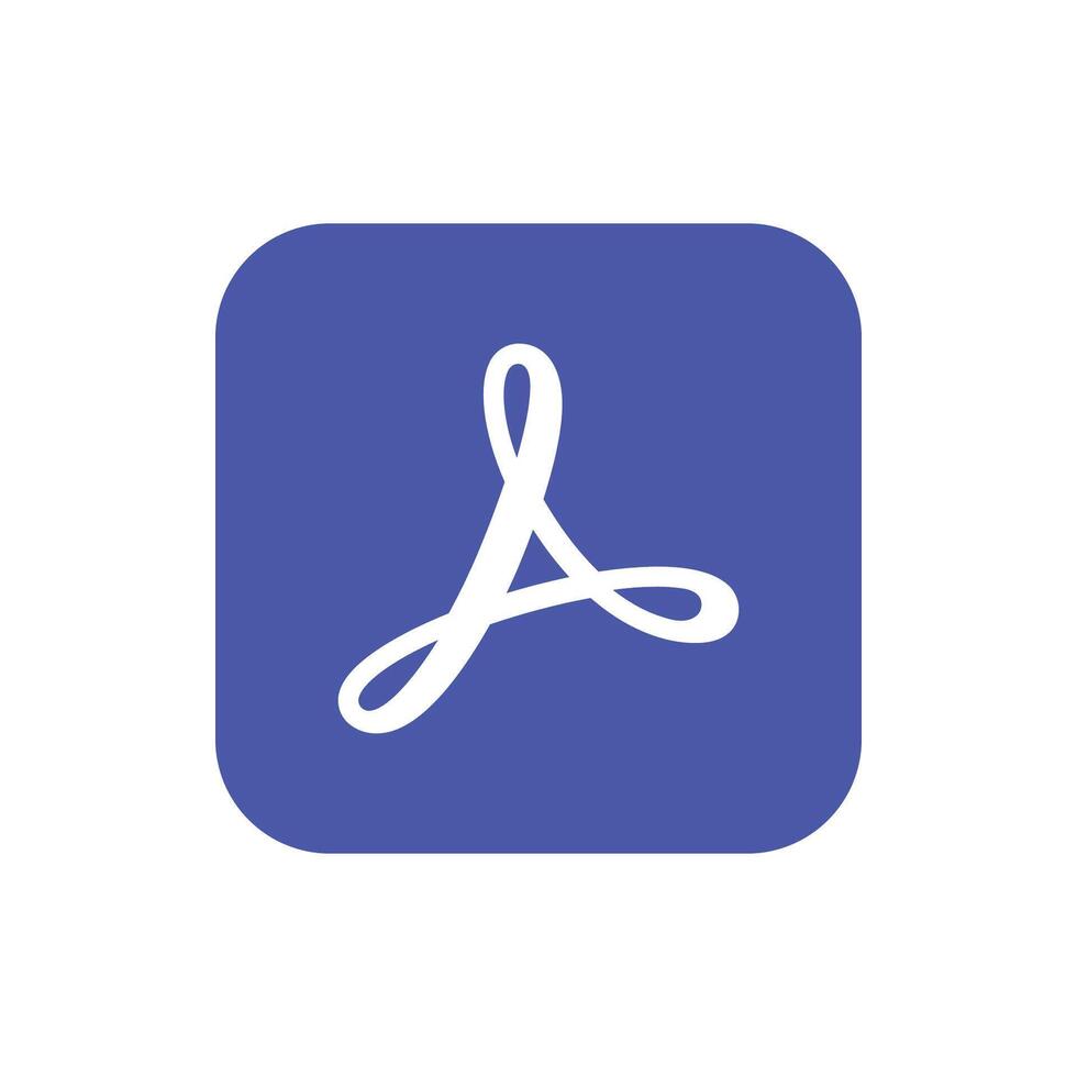 Adobe Acrobat Sign Icon, App Logo Editable Premium Social Media Design for Digital Download vector