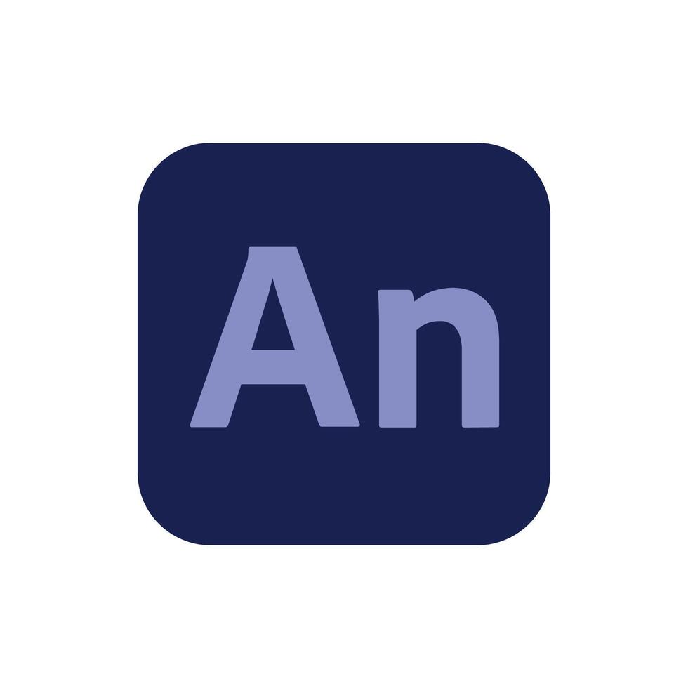 Adobe Animate CC Icon, App Logo Editable Premium Social Media Design for Digital Download vector