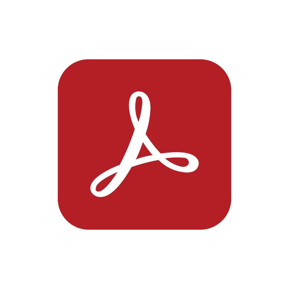 Adobe Acrobat Icon, App Logo Editable Premium Social Media Design for Digital Download vector
