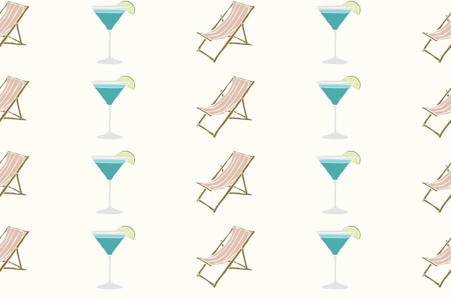 Summer pattern, Hawaii, beach, colorful, seamless pattern, hand drawn, suitable for printing fabric, table decoration, wall, beach shirt or even packaging v4. vector
