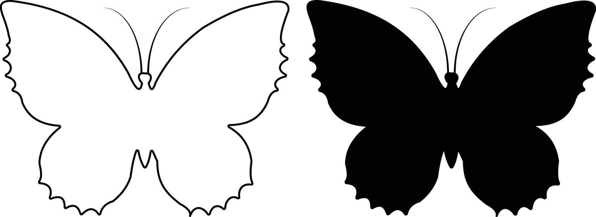 butterfly on white background vector