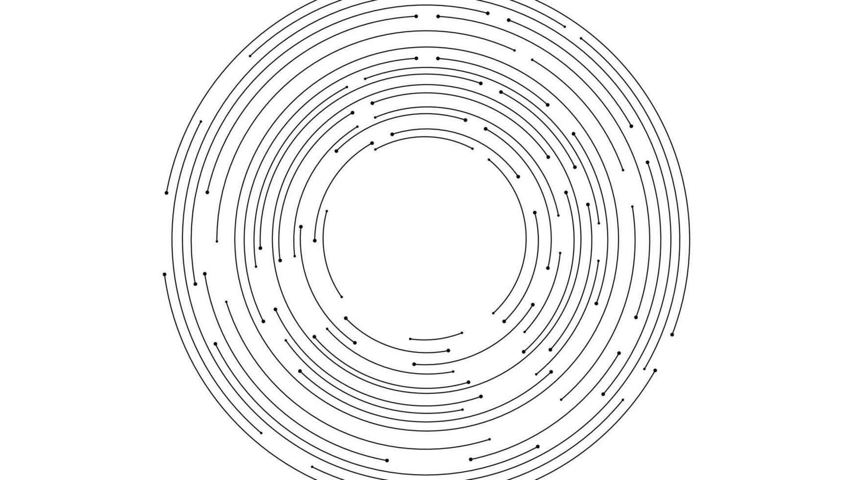 Abstract technological circular circuit background. Abstract concept of big data and AI. Network pattern. Digital computing innovation banner on a white background vector