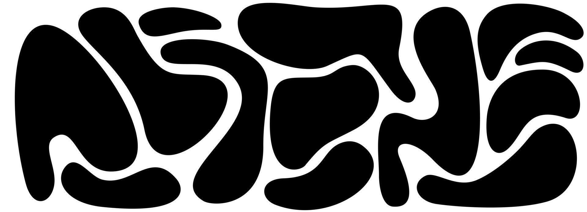 Abstract organic shapes, Modern fluid splashes from the 2000s vector