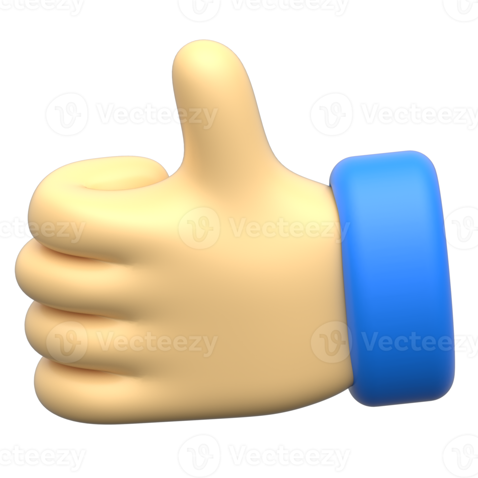 3D Thumbs Up Icon png