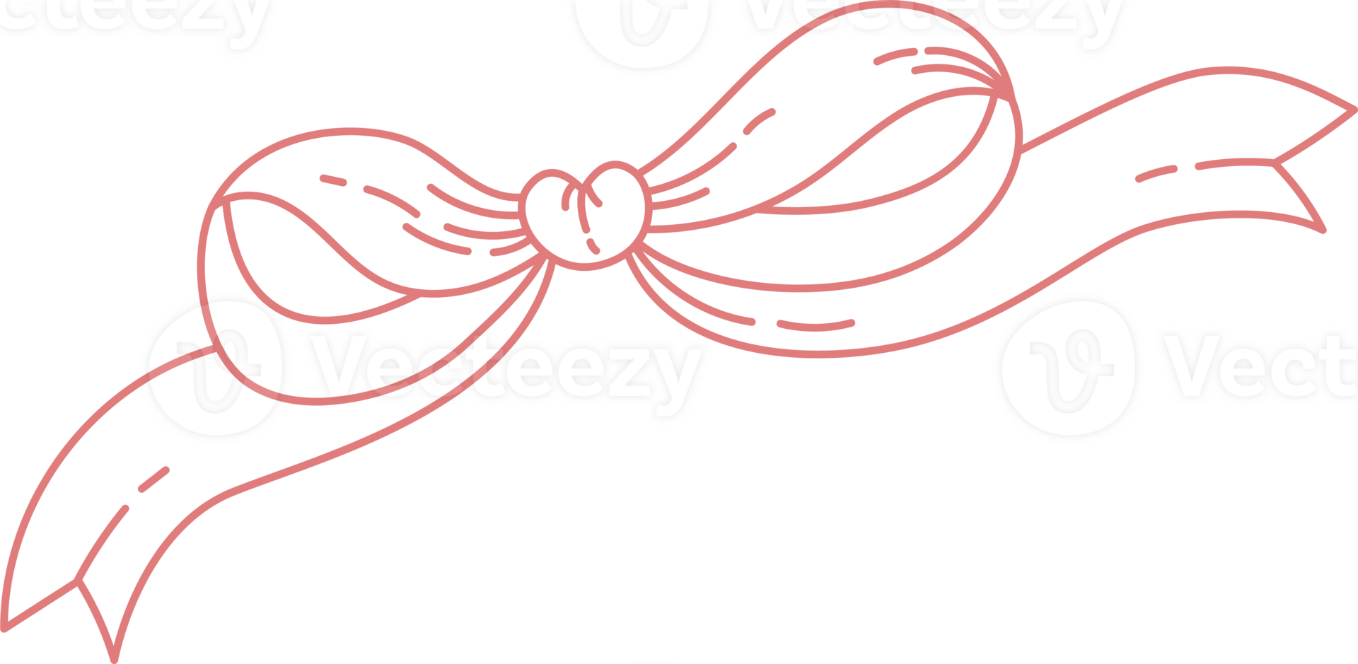 Outline Bow. Girly Vibe png