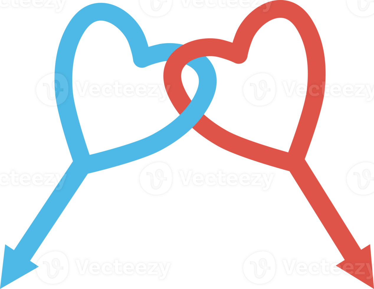 LGBT Rainbow Hearts arrows symbol. LGBTQ Pride. Love Symbol png