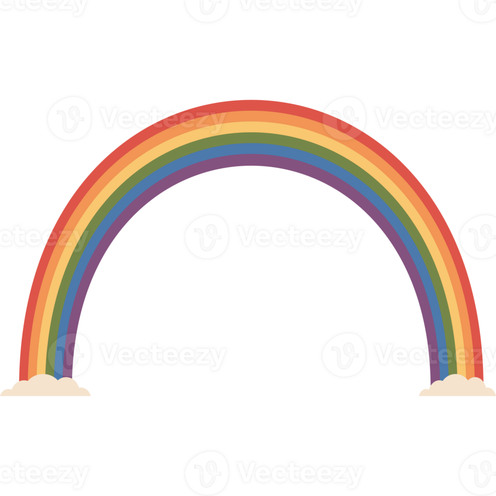 Rainbow with Clouds. LGBT community. Festive symbol Pride Month png