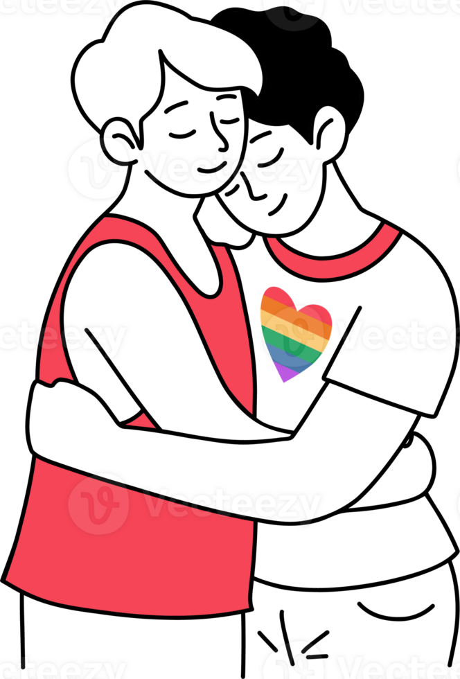 Pride Month. LGBTQ Same-sex People. Couple cute Woman. LGBT community png