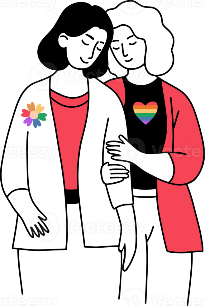 Pride Month. LGBTQ Same-sex People. Couple Woman. LGBT community png