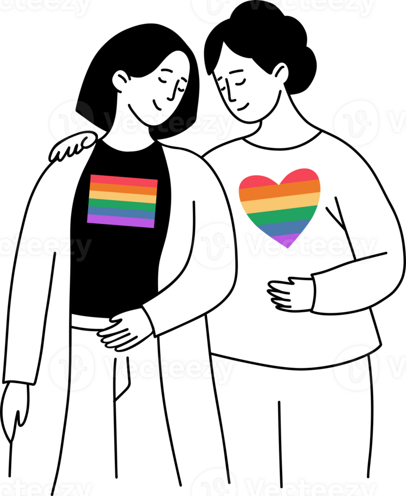 Pride Month. Same-sex People. Couple Woman LGBTQ. LGBT community png