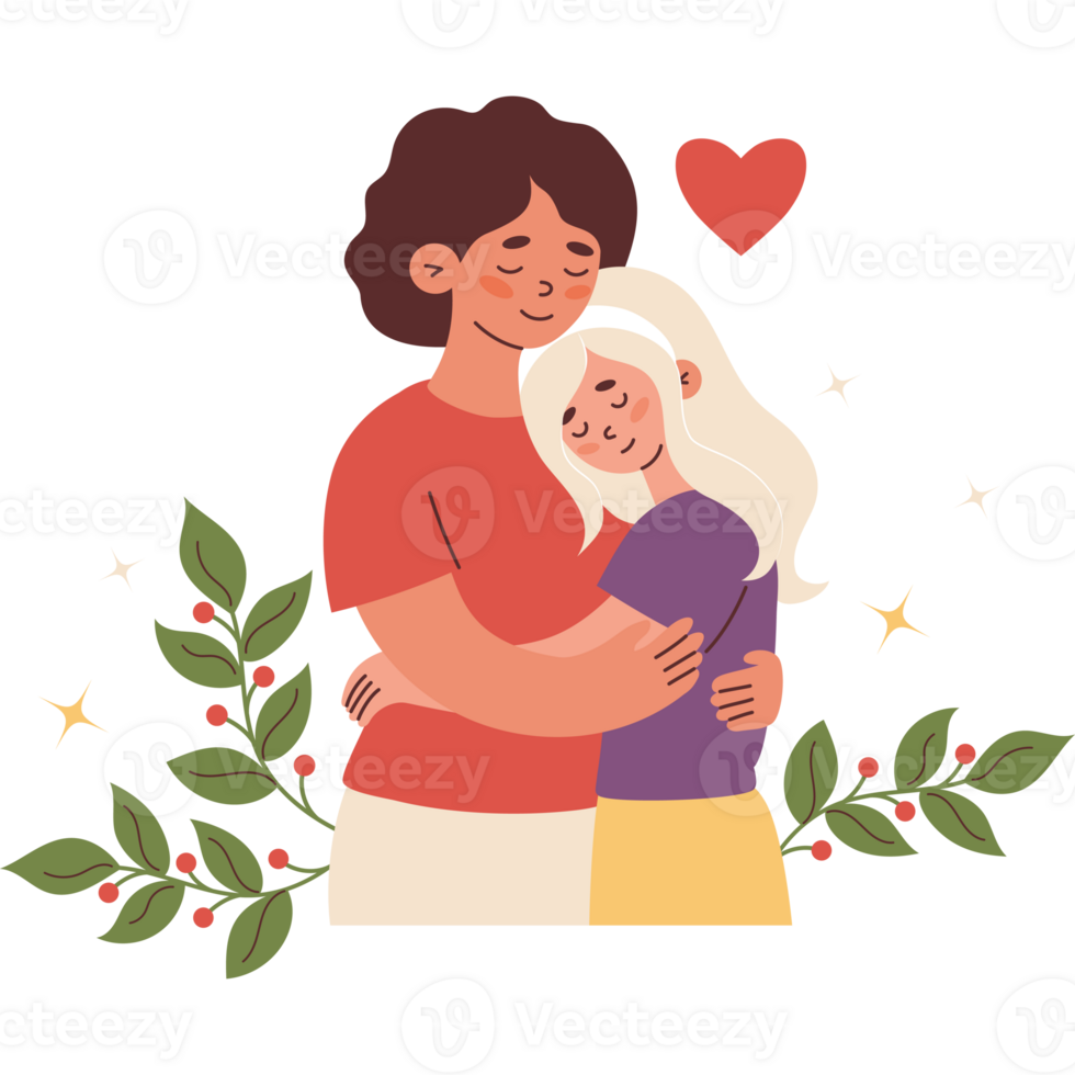 Cute Woman Mother with Daughter png
