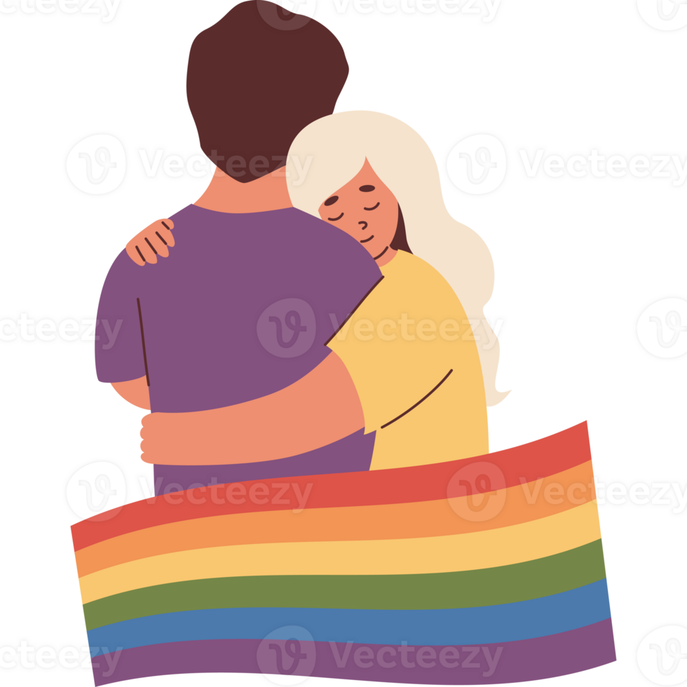 LGBQ People Rainbow Flag. Pride Month png