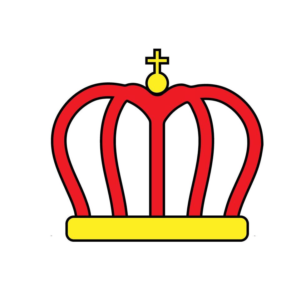 Crown icon illustration. King royal and kingdom theme. Isolated design. illustration. vector