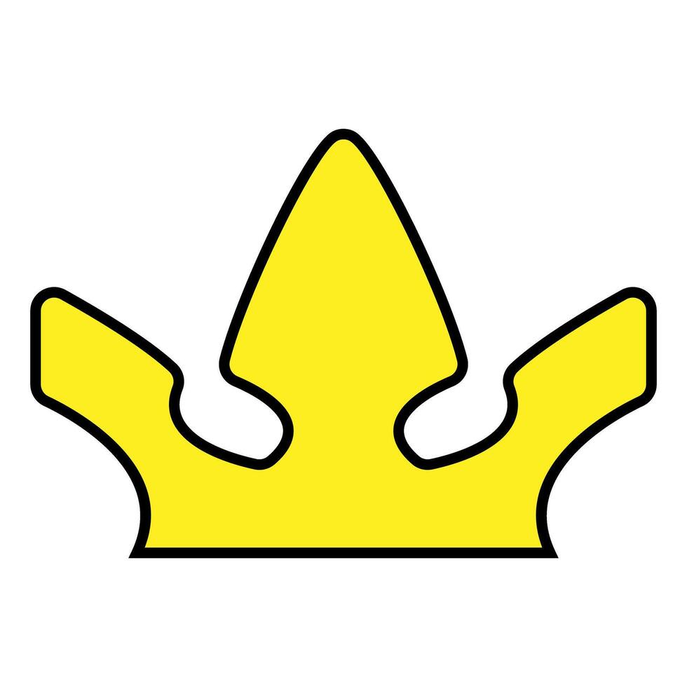 Crown sign. illustration in doodle style isolated on white background. vector