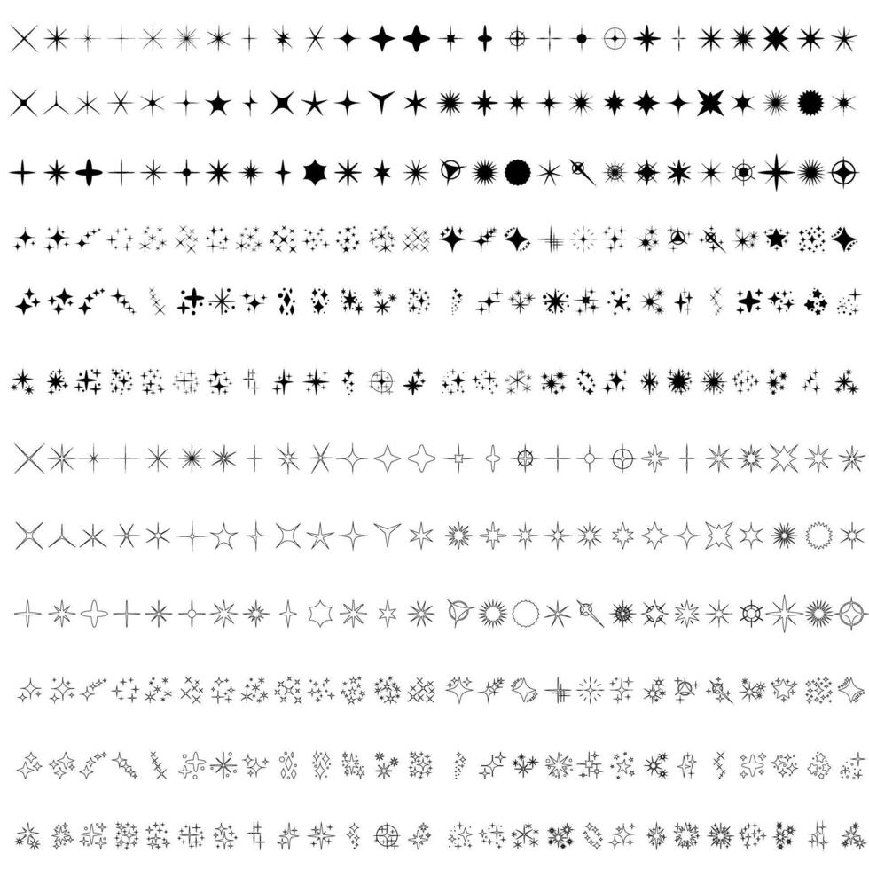 Set of stars on a white background. Elements for design. vector