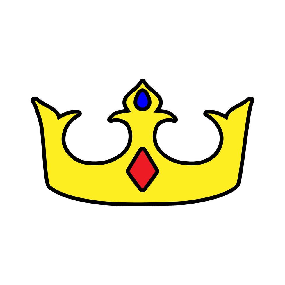 Crown icon in flat style. illustration on white background. vector