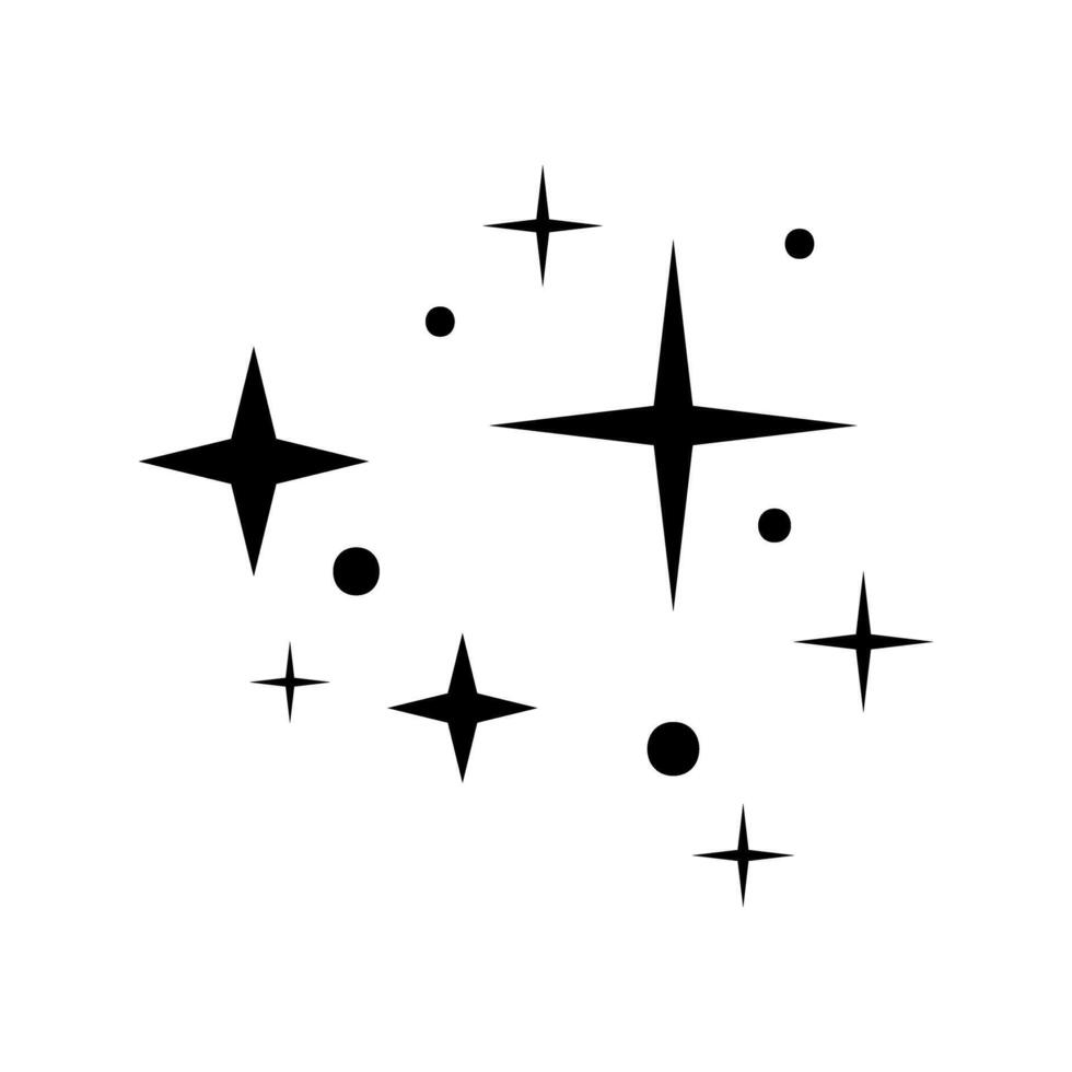 Stars and constellations icon. Starry night sky. vector