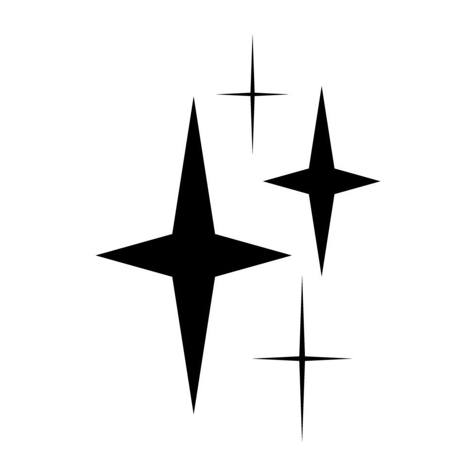Stars sign isolated on white background. illustration. vector