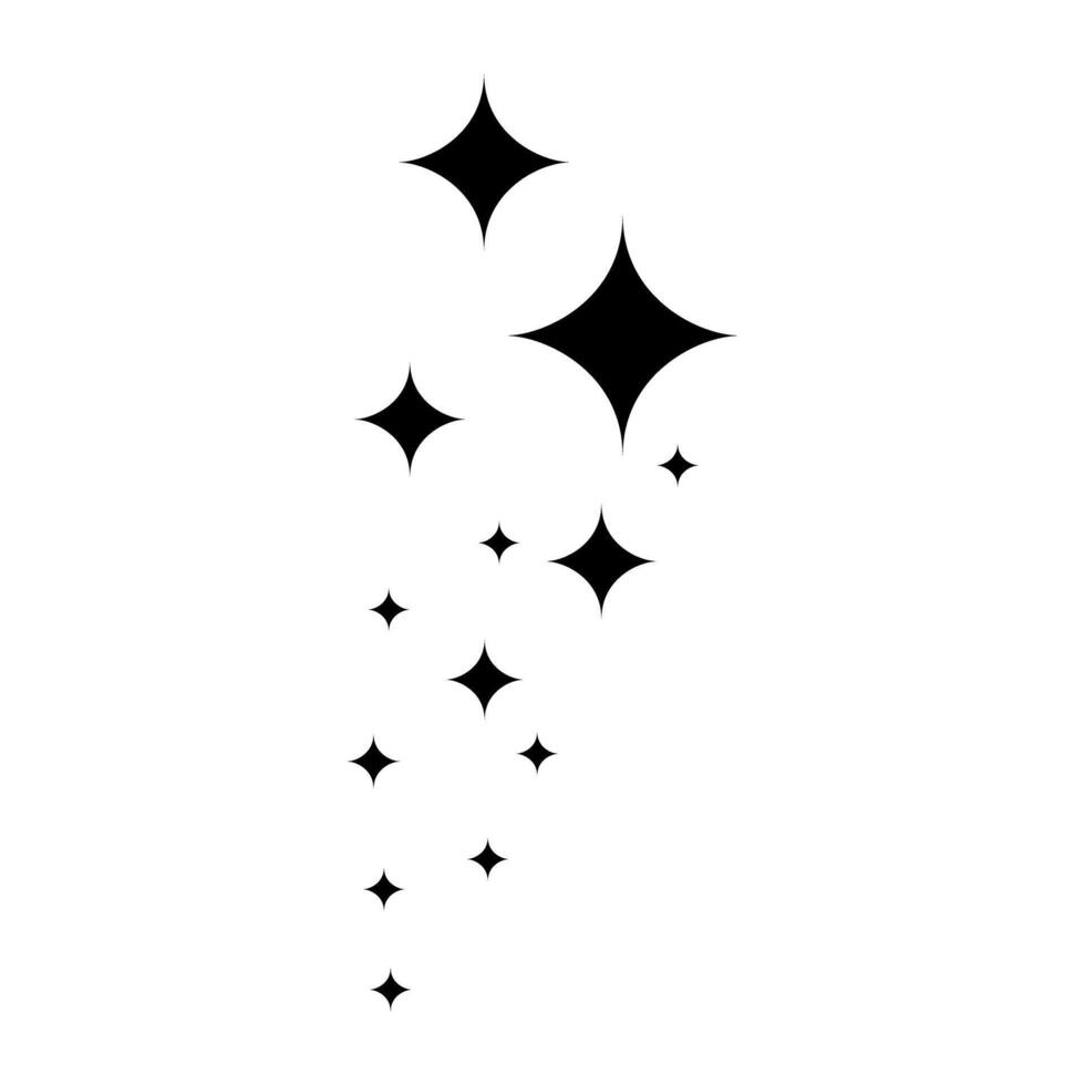 Stars on white background. Starry night sky. illustration. vector