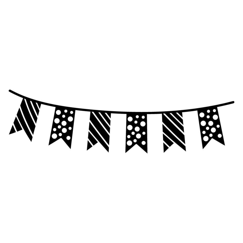 garlands party decorative isolated icon illustration designicon illustration design vector