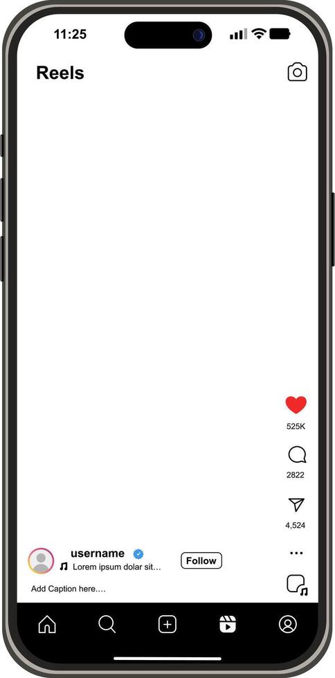illustration of Instagram carousel mockup on iPhone 16 Pro Max vector
