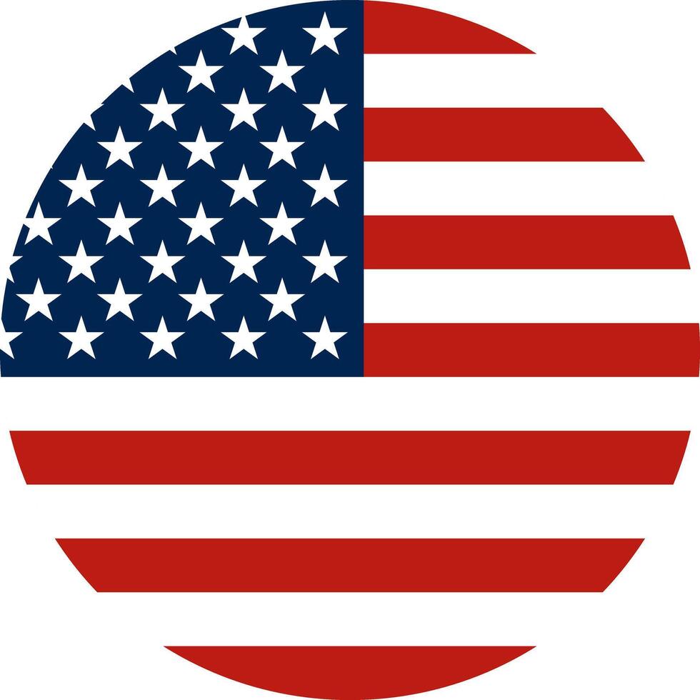 Circular US flag vector