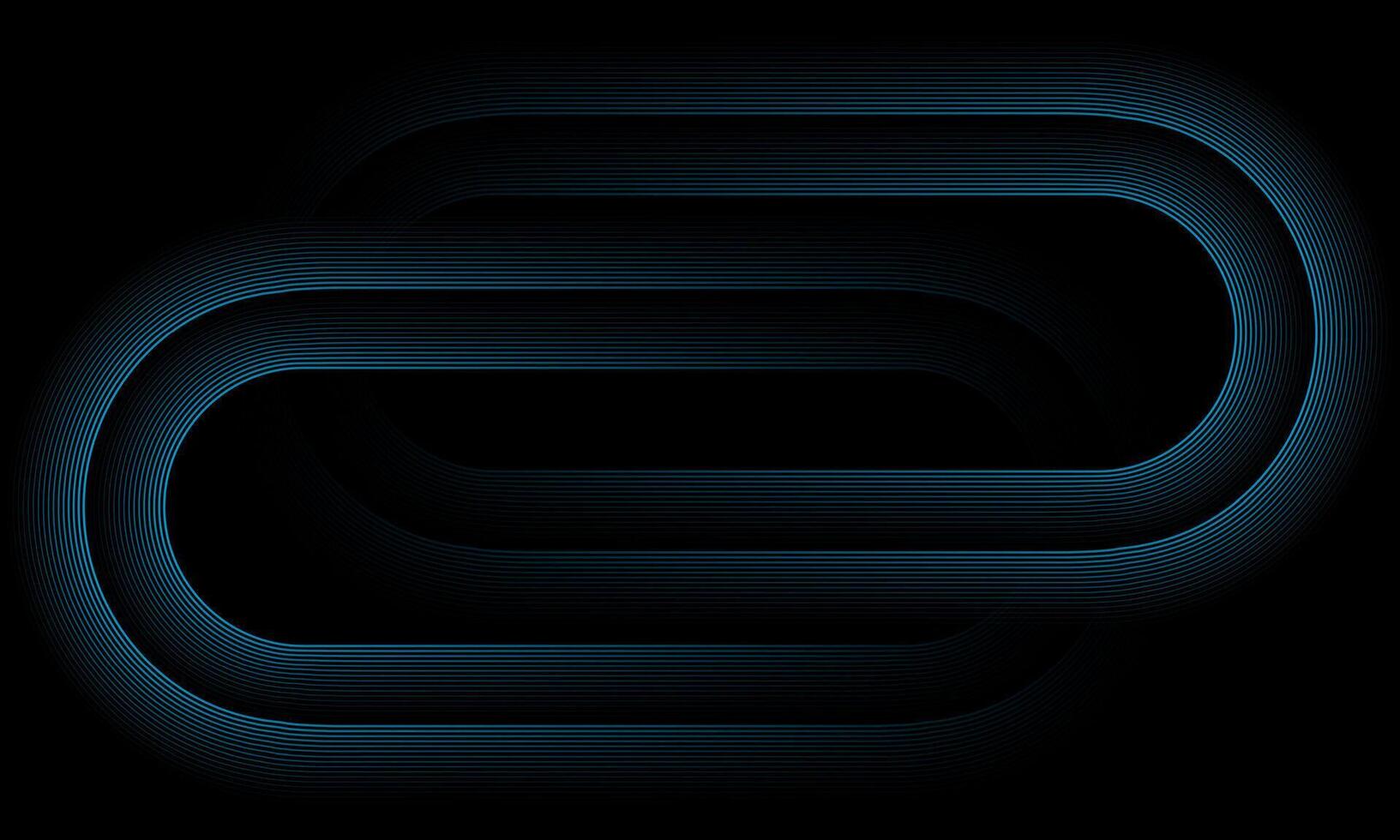 Blue minimal glowing lines abstract geometric tech background vector