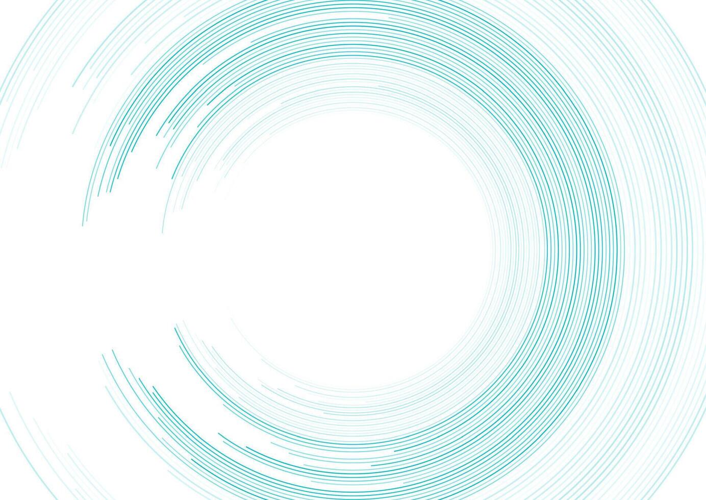 Blue minimal creative circular lines concept abstract tech background vector