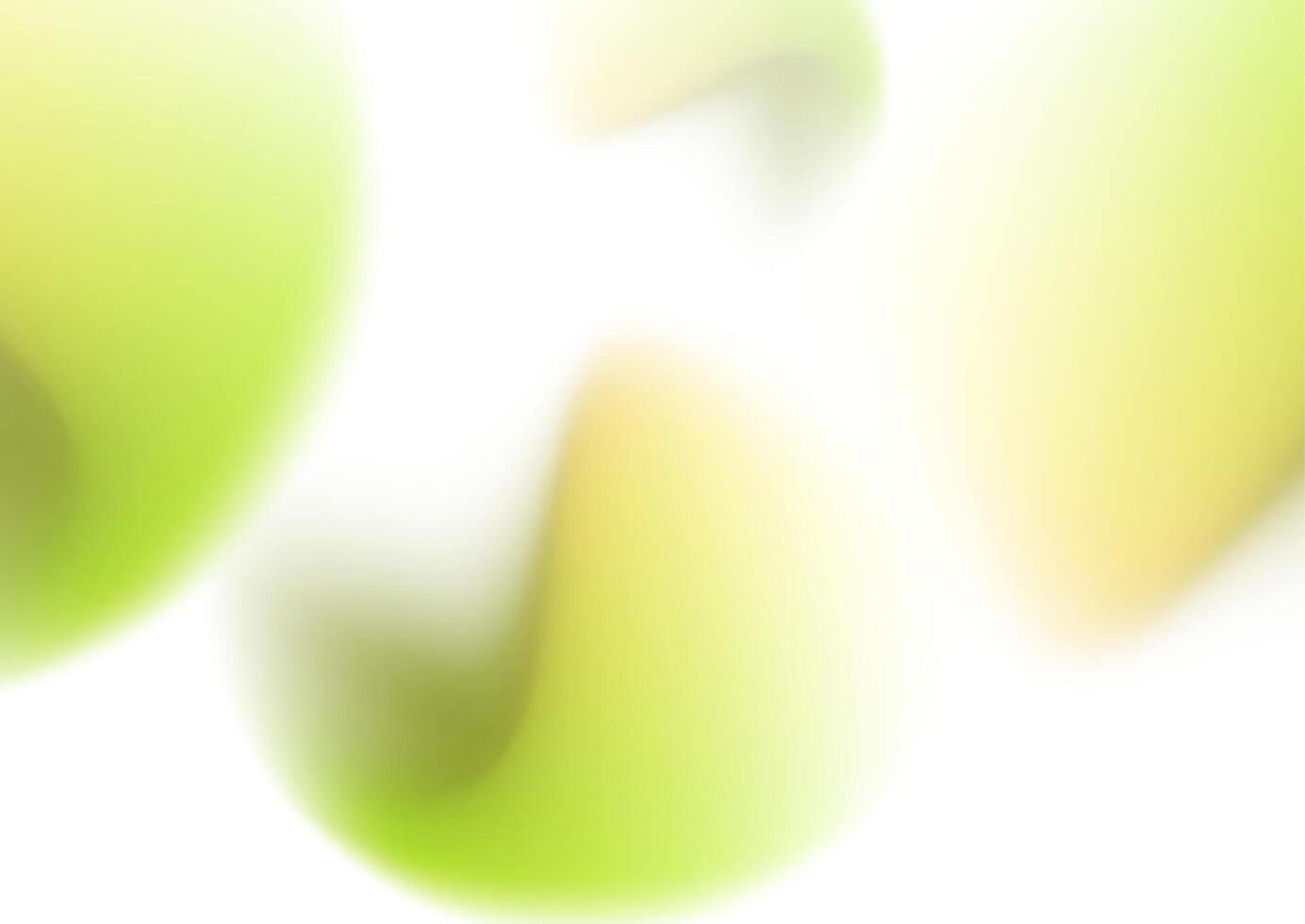 Green yellow minimal liquid shapes abstract background vector