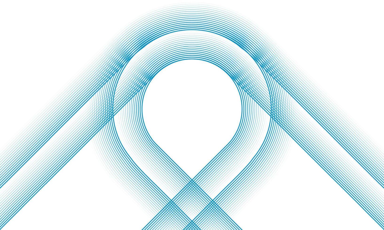 Blue minimal lines abstract geometric tech background vector