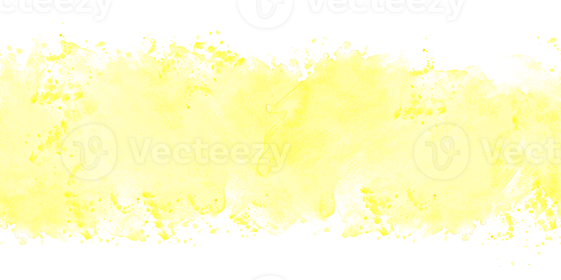 Watercolor yellow spotted seamless border. Abstract striped spots and splashes background Hand painted illustration. Isolated horizontal repeating pattern for textile, wrapping paper, wallpaper, cover png
