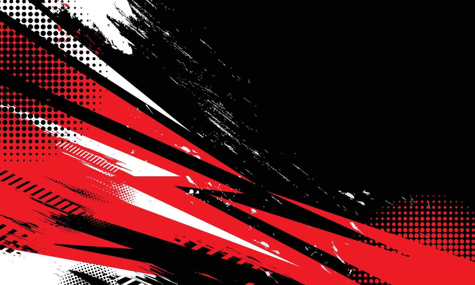Geometric stripes racing background with grunge brush strokes for car wrap decal vector