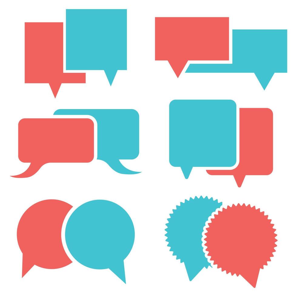 Different collection of empty speech bubbles vector