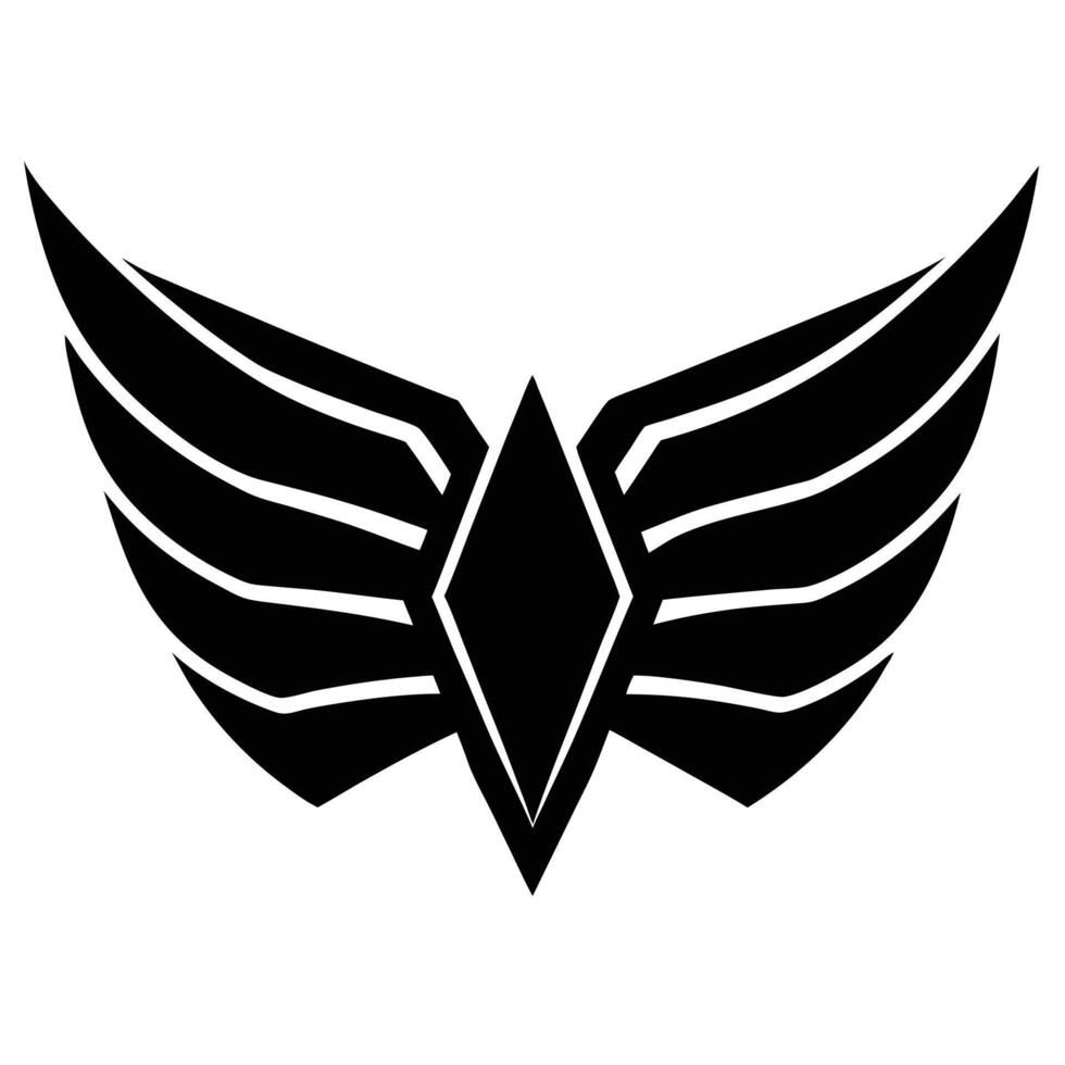The logo for the black winged eagle vector